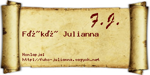 Fükő Julianna névjegykártya